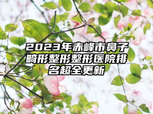 2023年赤峰市鼻子畸形整形整形医院排名超全更新