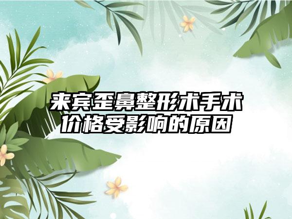 来宾歪鼻整形术手术价格受影响的原因