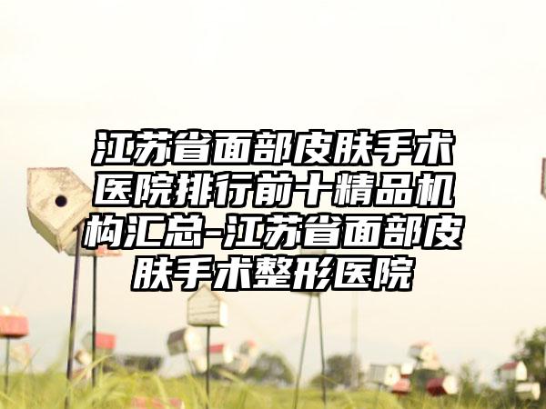 江苏省面部皮肤手术医院排行前十精品机构汇总-江苏省面部皮肤手术整形医院