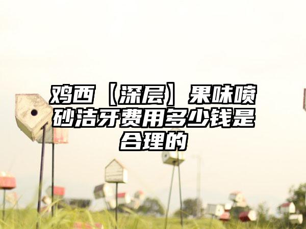 鸡西【深层】果味喷砂洁牙费用多少钱是合理的