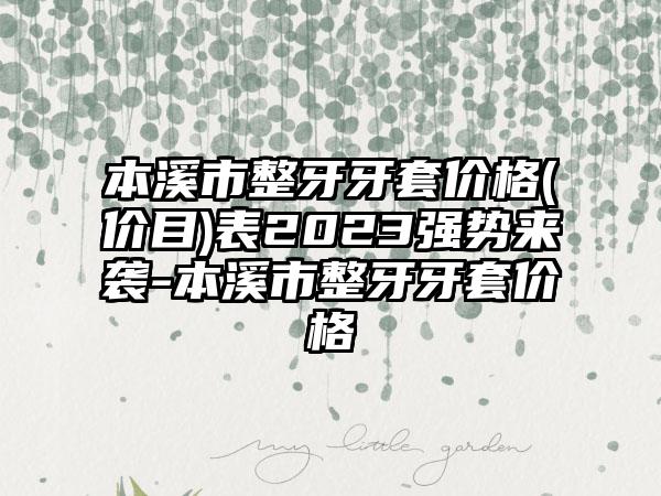 本溪市整牙牙套价格(价目)表2023强势来袭-本溪市整牙牙套价格