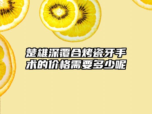 楚雄深覆合烤瓷牙手术的价格需要多少呢