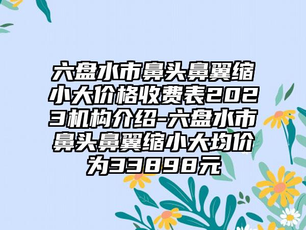 六盘水市鼻头鼻翼缩小大价格收费表2023机构介绍-六盘水市鼻头鼻翼缩小大均价为33898元