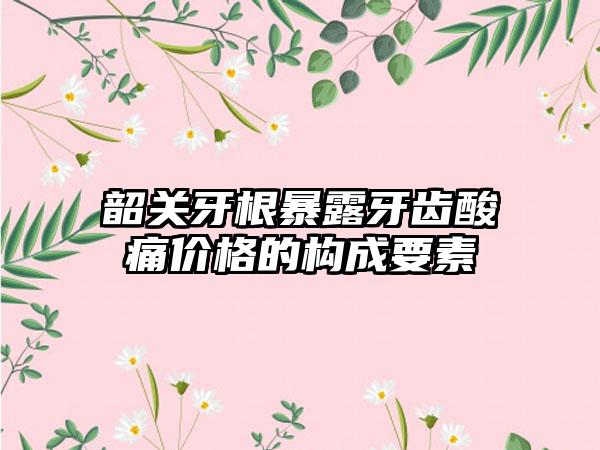 韶关牙根暴露牙齿酸痛价格的构成要素