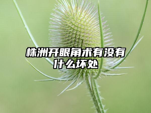 株洲开眼角术有没有什么坏处