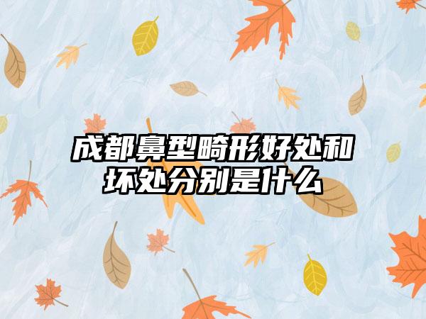 成都鼻型畸形好处和坏处分别是什么