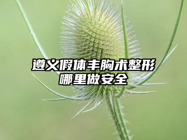 遵义假体丰胸术整形哪里做安全