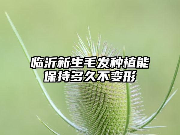 临沂新生毛发种植能保持多久不变形