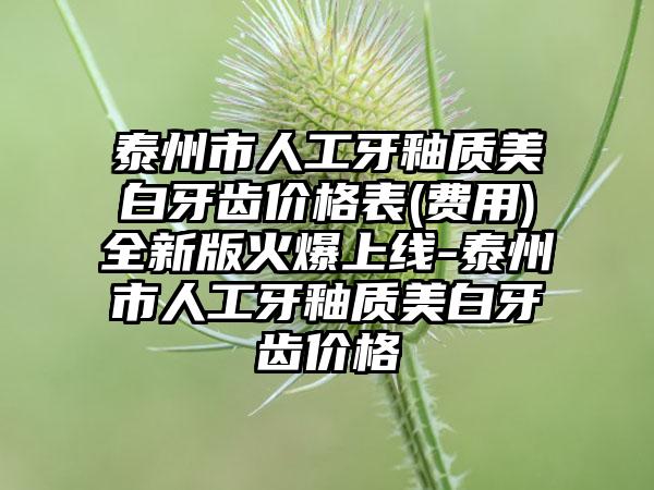 泰州市人工牙釉质美白牙齿价格表(费用)全新版火爆上线-泰州市人工牙釉质美白牙齿价格