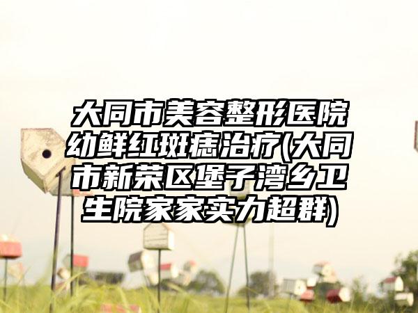 大同市美容整形医院幼鲜红斑痣治疗(大同市新荣区堡子湾乡卫生院家家实力超群)