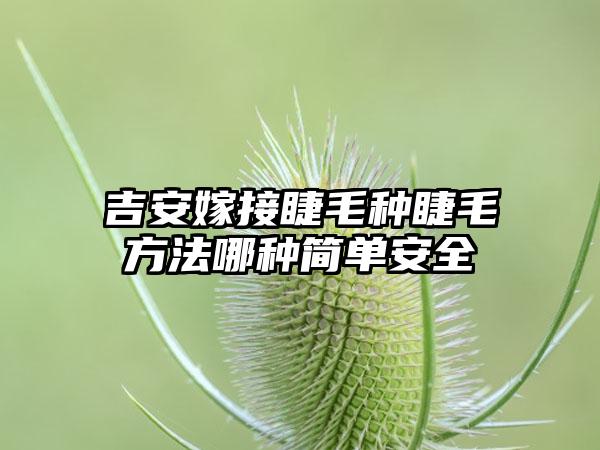 吉安嫁接睫毛种睫毛方法哪种简单安全