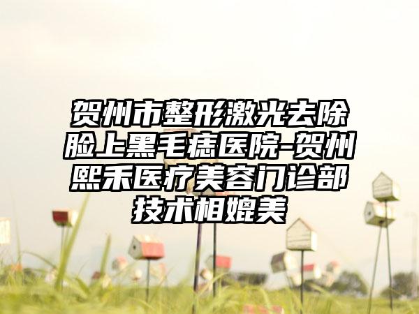 贺州市整形激光去除脸上黑毛痣医院-贺州熙禾医疗美容门诊部技术相媲美