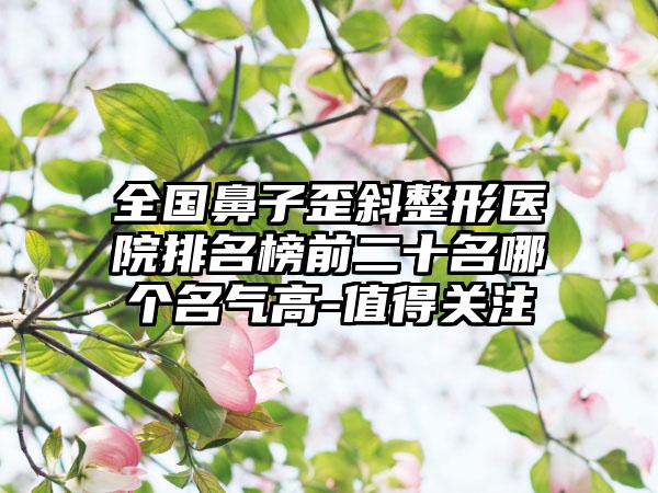 全国鼻子歪斜整形医院排名榜前二十名哪个名气高-值得关注