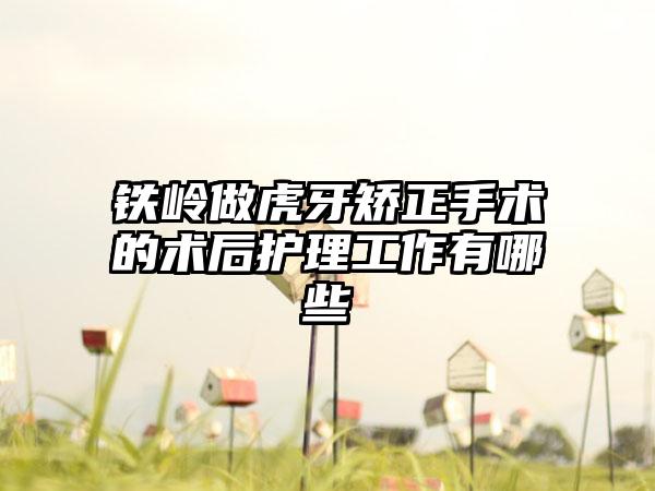 铁岭做虎牙矫正手术的术后护理工作有哪些