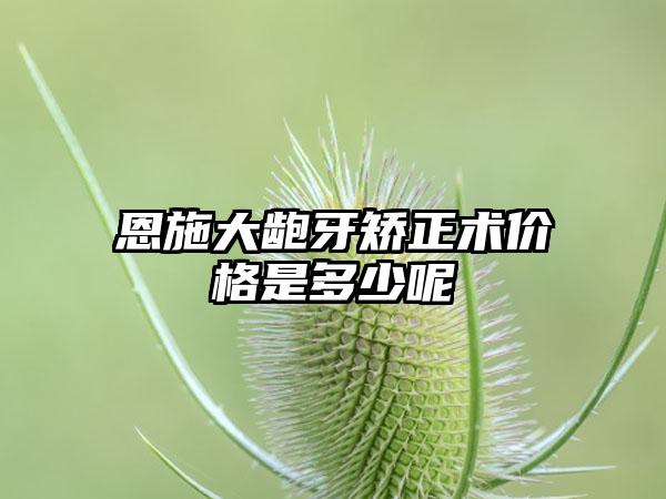 恩施大龅牙矫正术价格是多少呢