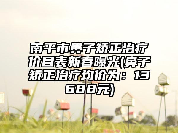 南平市鼻子矫正治疗价目表新春曝光(鼻子矫正治疗均价为：13688元)