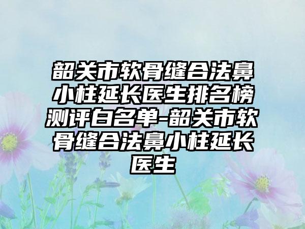 韶关市软骨缝合法鼻小柱延长医生排名榜测评白名单-韶关市软骨缝合法鼻小柱延长医生