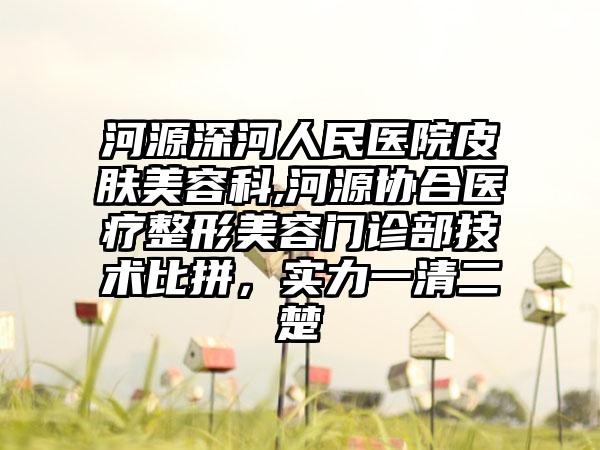 河源深河人民医院皮肤美容科,河源协合医疗整形美容门诊部技术比拼，实力一清二楚