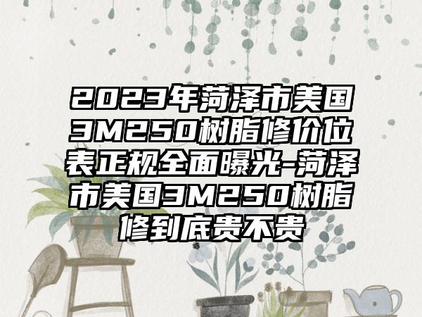 2023年菏泽市美国3M250树脂修价位表正规全面曝光-菏泽市美国3M250树脂修到底贵不贵