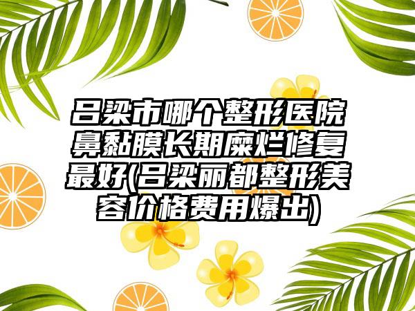 吕梁市哪个整形医院鼻黏膜长期糜烂修复最好(吕梁丽都整形美容价格费用爆出)