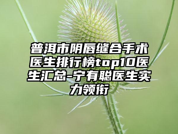 普洱市阴唇缝合手术医生排行榜top10医生汇总-宁有聪医生实力领衔