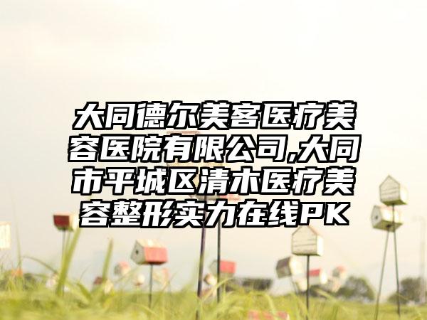 大同德尔美客医疗美容医院有限公司,大同市平城区清木医疗美容整形实力在线PK