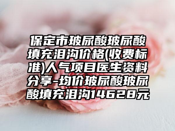 保定市玻尿酸玻尿酸填充泪沟价格(收费标准)人气项目医生资料分享-均价玻尿酸玻尿酸填充泪沟14628元