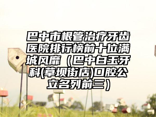 巴中市根管治疗牙齿医院排行榜前十位满城风靡（巴中白玉牙科(草坝街店)口腔公立名列前三）