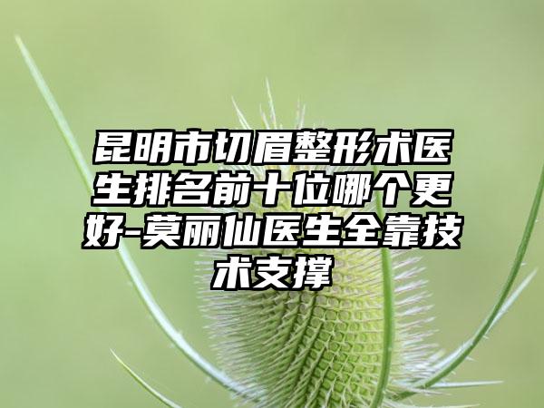 昆明市切眉整形术医生排名前十位哪个更好-莫丽仙医生全靠技术支撑