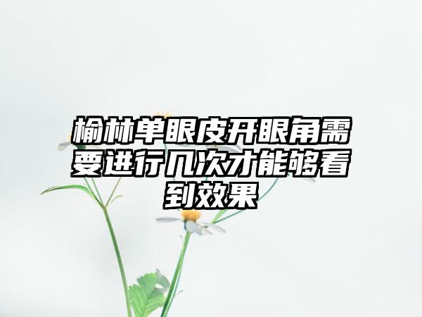 榆林单眼皮开眼角需要进行几次才能够看到效果