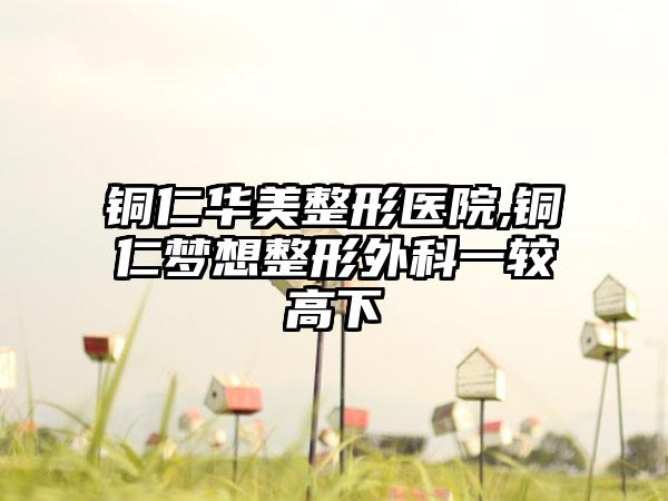 铜仁华美整形医院,铜仁梦想整形外科一较高下