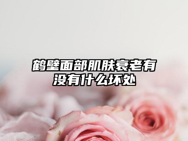 鹤壁面部肌肤衰老有没有什么坏处