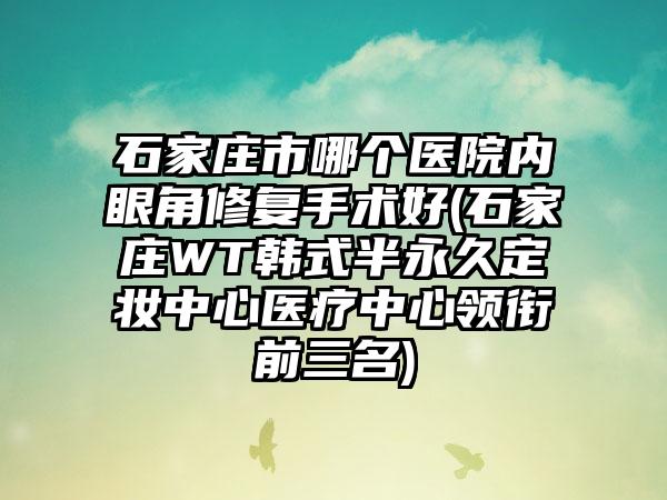 石家庄市哪个医院内眼角修复手术好(石家庄WT韩式半永久定妆中心医疗中心领衔前三名)