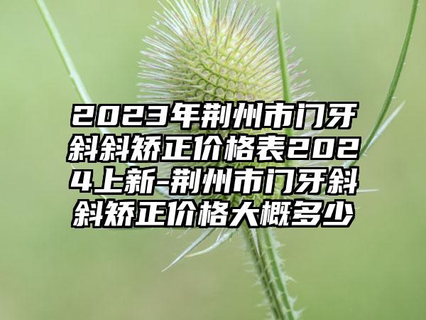 2023年荆州市门牙斜斜矫正价格表2024上新-荆州市门牙斜斜矫正价格大概多少