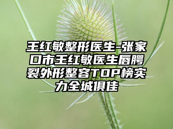 王红敏整形医生-张家口市王红敏医生唇腭裂外形整容TOP榜实力全城俱佳