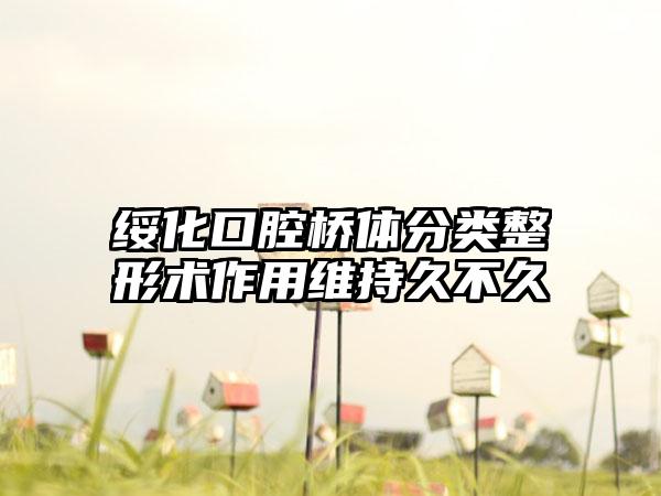 绥化口腔桥体分类整形术作用维持久不久