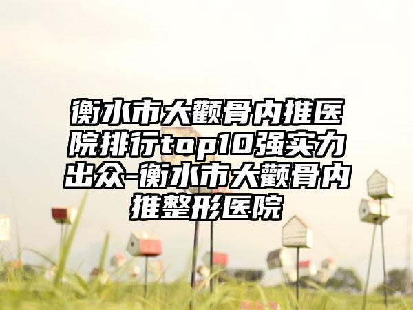 衡水市大颧骨内推医院排行top10强实力出众-衡水市大颧骨内推整形医院