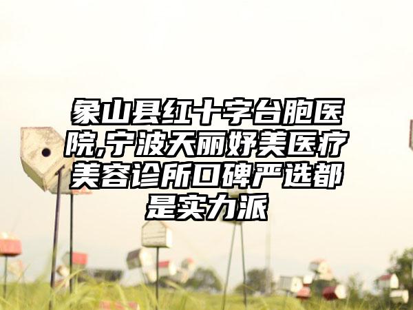 象山县红十字台胞医院,宁波天丽妤美医疗美容诊所口碑严选都是实力派