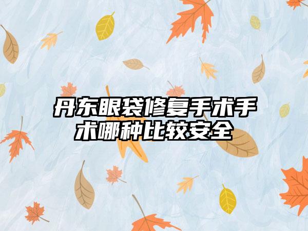 丹东眼袋修复手术手术哪种比较安全