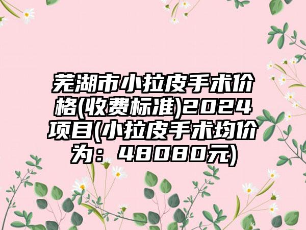 芜湖市小拉皮手术价格(收费标准)2024项目(小拉皮手术均价为：48080元)