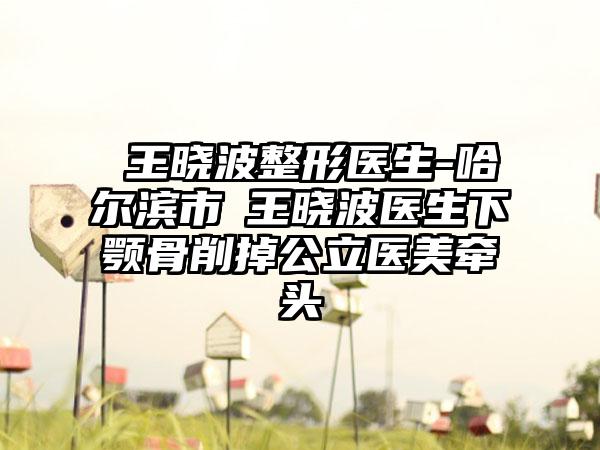 ​王晓波整形医生-哈尔滨市​王晓波医生下颚骨削掉公立医美牵头