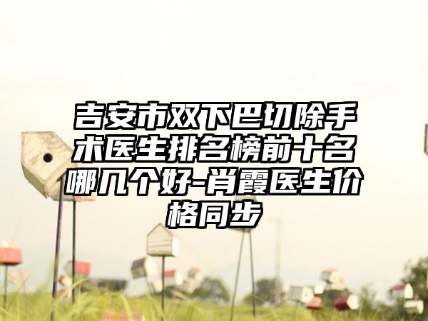 吉安市双下巴切除手术医生排名榜前十名哪几个好-肖霞医生价格同步