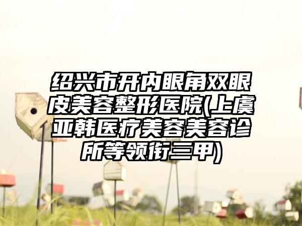 绍兴市开内眼角双眼皮美容整形医院(上虞亚韩医疗美容美容诊所等领衔三甲)