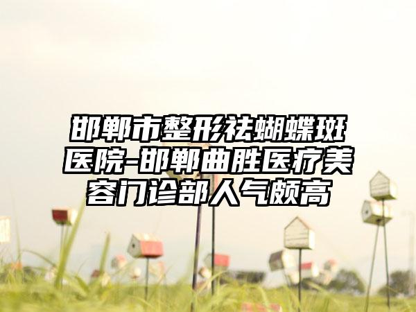 邯郸市整形祛蝴蝶斑医院-邯郸曲胜医疗美容门诊部人气颇高