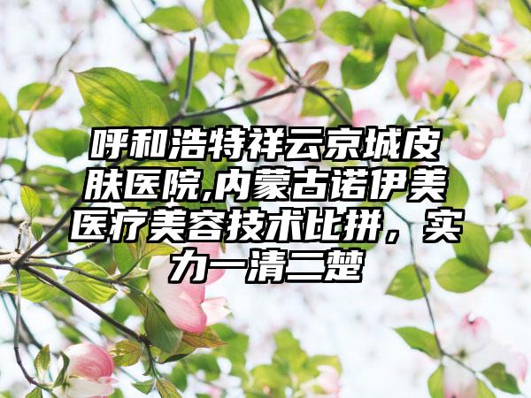 呼和浩特祥云京城皮肤医院,内蒙古诺伊美医疗美容技术比拼，实力一清二楚