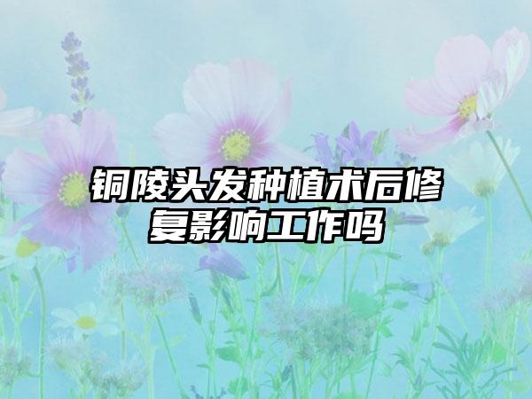 铜陵头发种植术后修复影响工作吗