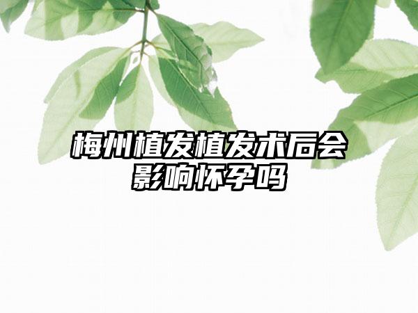 梅州植发植发术后会影响怀孕吗