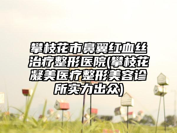 攀枝花市鼻翼红血丝治疗整形医院(攀枝花凝美医疗整形美容诊所实力出众)