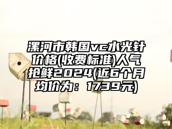 漯河市韩国vc水光针价格(收费标准)人气抢鲜2024(近6个月均价为：1739元)