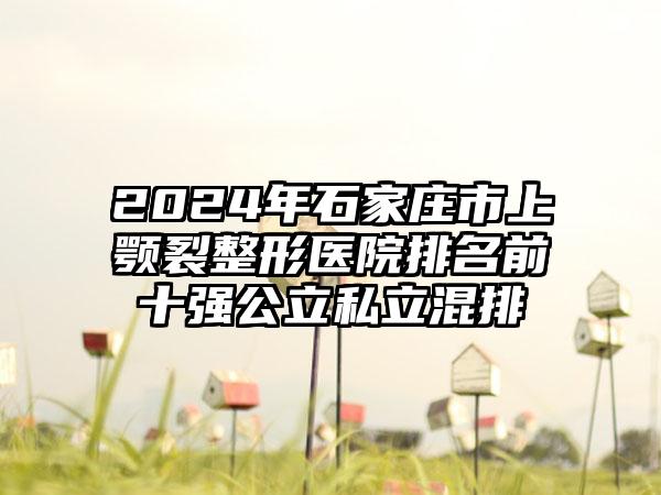 2024年石家庄市上颚裂整形医院排名前十强公立私立混排